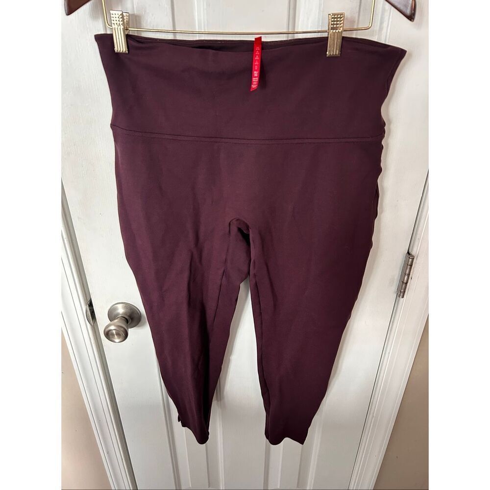 SPANX Active 7/8 leggings jammy plum maroon purple women's XL